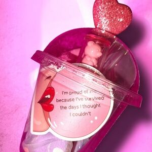 Heart-Shaped Pink Bath & Body Set
